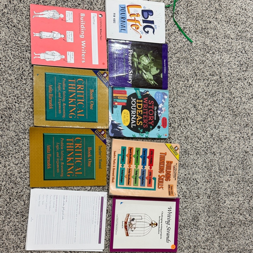 Assorted Educational Books Set writing and critical thinking